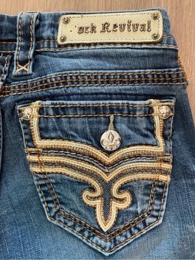 ROCK REVIVAL Womens Size 28 Kila Skinny Medium Wash Denim Jeans